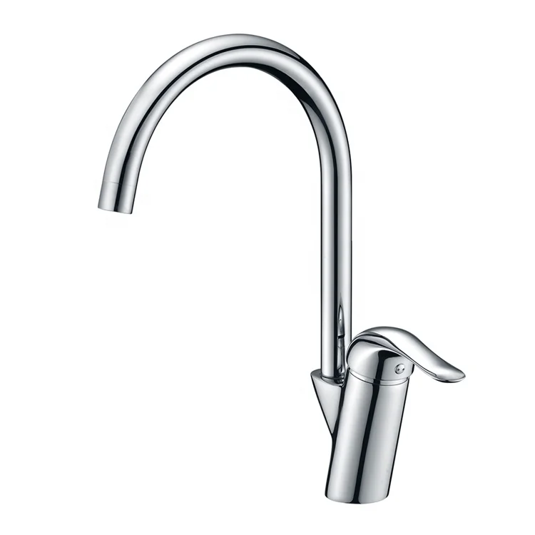 

Хромированный пружинный смеситель для кухонной мойки с одним отверстием и крышкой отверстия для смесителя, смеситель для кухонной мойки