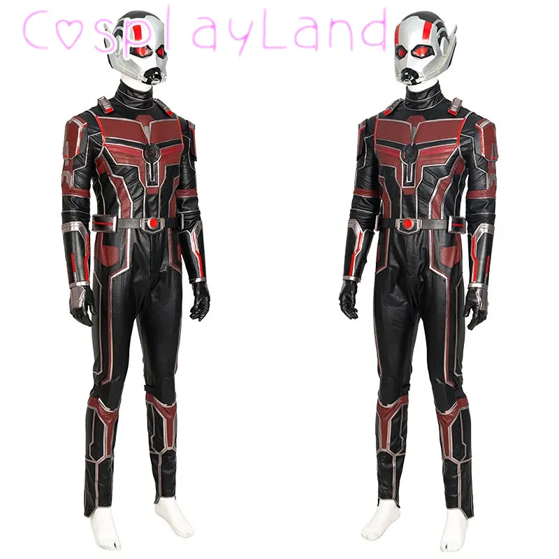 Adult Men Carnival Halloween Costume Ant And Wasp Quantumania Cosplay Outfit Scott Lang New Suit With Cowl Custom Size