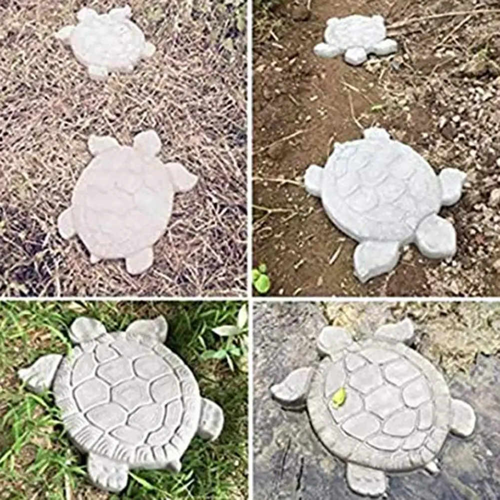 Stone Mold Practical Non-stick ABS Turtle Tortoise Shape Making Stepping Pathway Mold for Outdoor