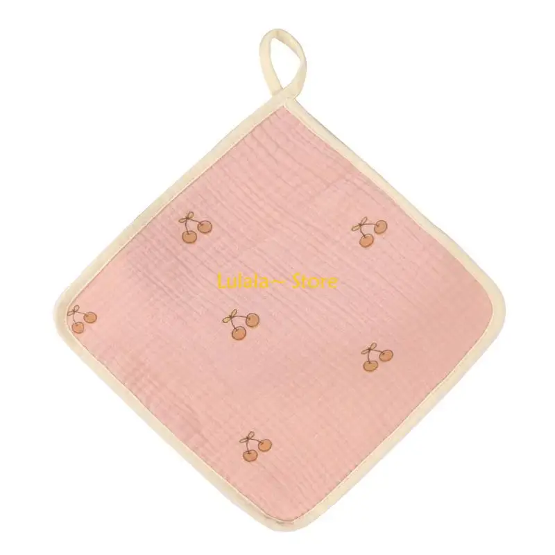 

Y4QA Baby Towel Soft Burp Cloth Toddler Breathable Thickened Wash Cloth Square Face Towel Drooling Bib Kindergarten Facecloth