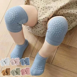 Baby Knee Pads Socks Set Solid Color Anti Slip Socks Kneecap Kid Crawling Safety Floor Socks Knee Protector for Girls Boy