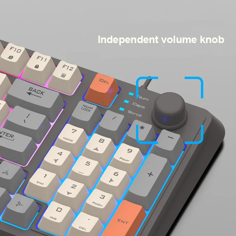 94 Keys Desktop Computer Accessories NEW Keyboards K820 Game Wired Mouse Set Three Colored Luminous Gaming Mechanical Keyboard