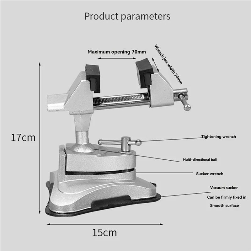 Heavy Duty Mechanics Household Vise Bench Small Bench Vice Clamp 360 Degree Rotation Multi-Functional Small Table Vise-ABGL