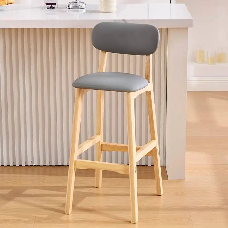 Decorative Piece Bar Chair Back Support Restaurant Backrest Counter High Bar Chair Office Ergonomic Taburete Cocina Furniture