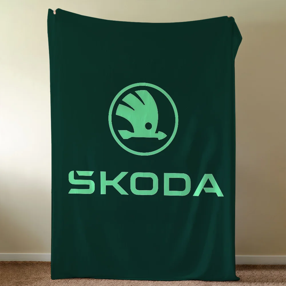 DZ LUXURY S-SKODAS LOGO Blanket Soft Warm Furry Throw Super Kids Toys Bed Sofa Car Cradle