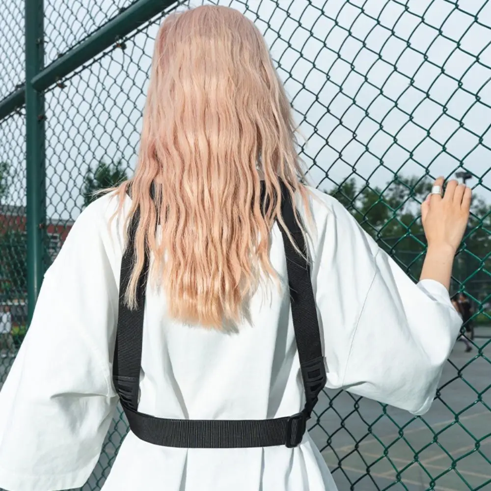 กระเป๋าเป้สะพายหลังแบบปรับได้สำหรับวิ่ง ทำจากไนลอนกันน้ำ กระเป๋าคาดอกสำหรับเล่นกีฬา ความจุขนาดใหญ่ ทนทาน เหมาะสำหรับตั้งแคมป์ กระเป๋าคาดเอวสำหรับใส่โทรศัพท์