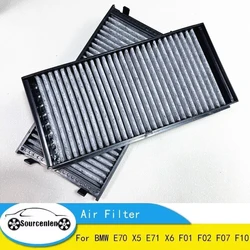 64316945586 64319945586 64119248294 64316804939 Cabin Filter For BMW E70 X5 E71 X6 F01 F02 F07 F10 Activated Carbon ABS Original