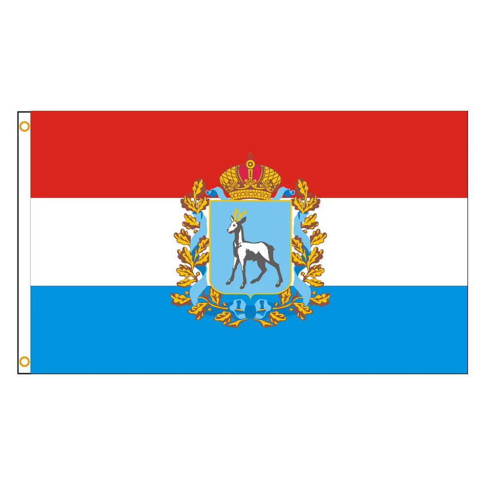 3x5 Ft Samara Oblast Flag Vivid Color an oblast of Russian Federation National Flags Polyester with Brass Grommets