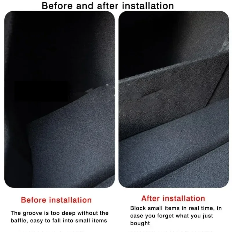 For Tesla Model 3 Highland 2024 Trunk Baffle Tail Box Separate Storage Partitions Board Boot Side Baffles New Model3 Accessories
