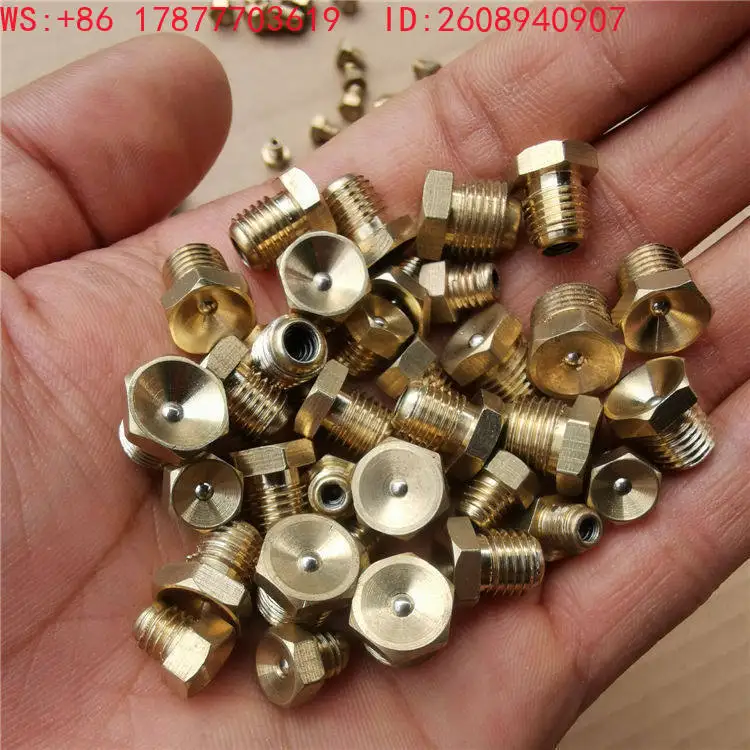 Pure copper funnel-shaped butter nipple M6 straight funnel-shaped 50 pieces