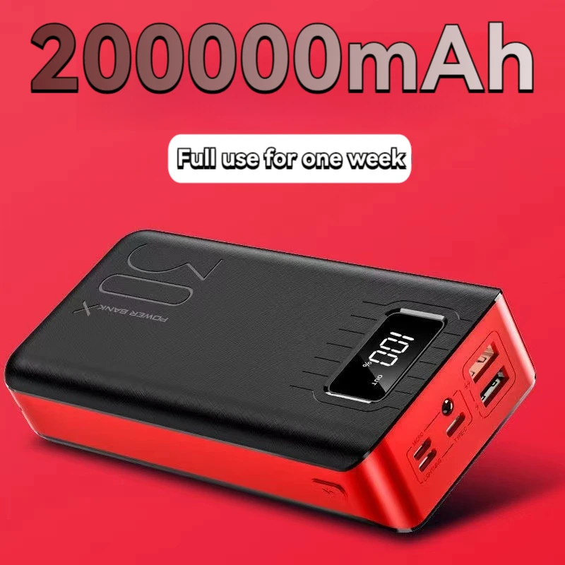 

Power Bank 200000mAh Portable Fast Charging PowerBank 4USB PoverBank External Battery Charger For iPhoneportable power source