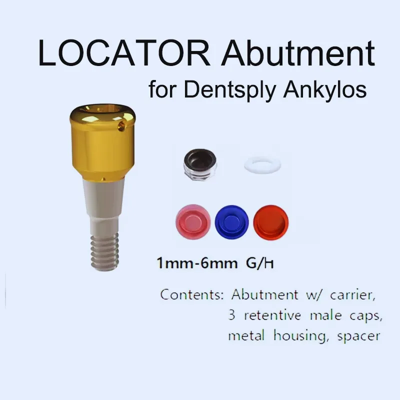 

Positioner abutment covered denture attachment set, implant accessory Ankylos