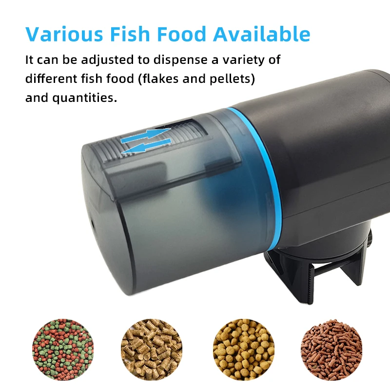 2025Blu Dry Battery Smart Timer Koi Carp Fish Feeder Automatico per l'alimentazione di acquari