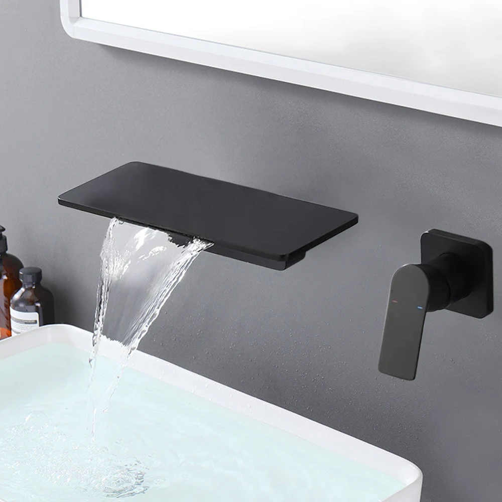 

30 * 12 CM Modern Bathroom Sink Faucet Waterfall Single Handle Faucet