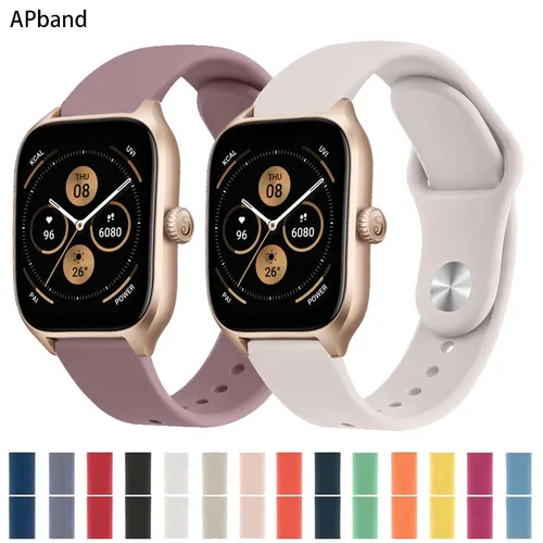 Imagen 2 del producto Correa de reloj de 20mm/22mm para Amazfit GTS/2/2e/3/4 GTS2 Mini/GTR 4/3/Pro/47mm/GTR2/2e/stratos 2/3, pulsera de silicona Amazfit bip