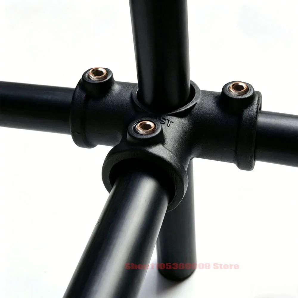 25mm Aluminum alloy Connector Elbow Tee Base Flat Three-dimensional Fitting Connection Fastener 25mm Steel Tube Shelf Parts
