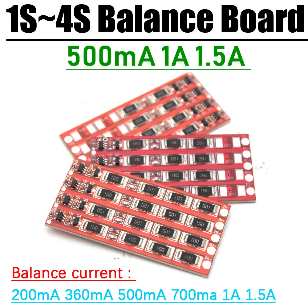 4S Balance Board 500mA 1A 1.5A 1S 2S 3S LiFePo4 Li-ion BMS Lithium Battery Charging Protection 3.2V 4.2V 12V CELL