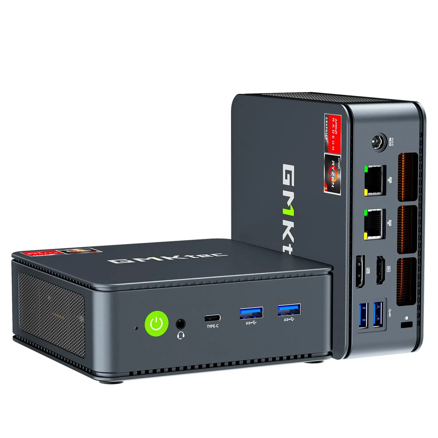 GMKtec M6 Ultra Mini-PC AMD Ryzen5 7640HS Mini-Computer 16GB RAM 512GB PCIe3.0 SSD Windows 11 Pro Dual 2.5G LAN Desktop-PC