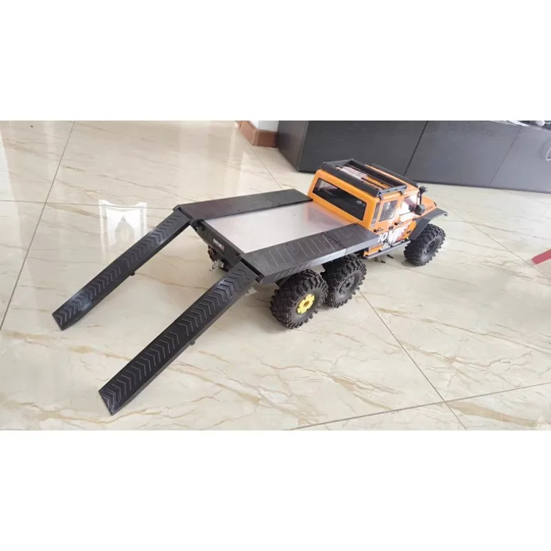 Upgrade Accessories: Wide Trailer Kit & Onboard Ramp-Non-Destructive Flatbed Installation for CROSSRC EMO XL2 1/8 RC Crawler