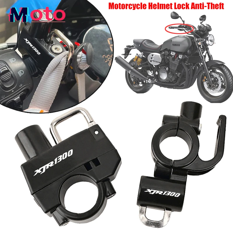 For YAMAHA XJR 1300 XJR1300 2023-2024 XJR 1300 Universal Motorcycle Aluminium Accessories Helmet Lock Anti-Theft Helmet