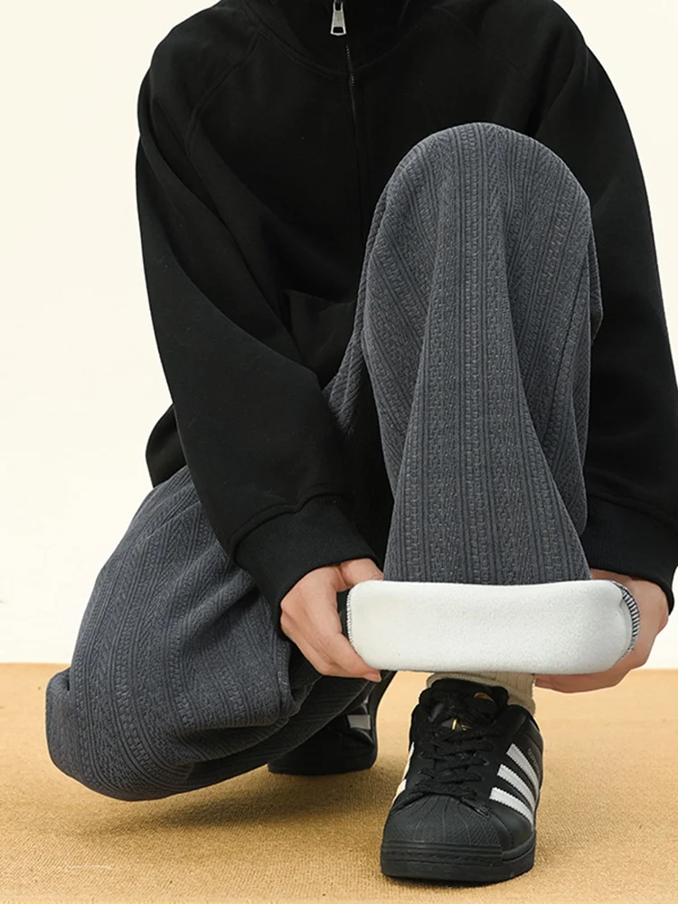 

Men's Casual Thiened Fce Lined Corduroy Wide Leg Pants Autumn Winter New Sle Faion Brand Premium Feel Loose Fit Trou...