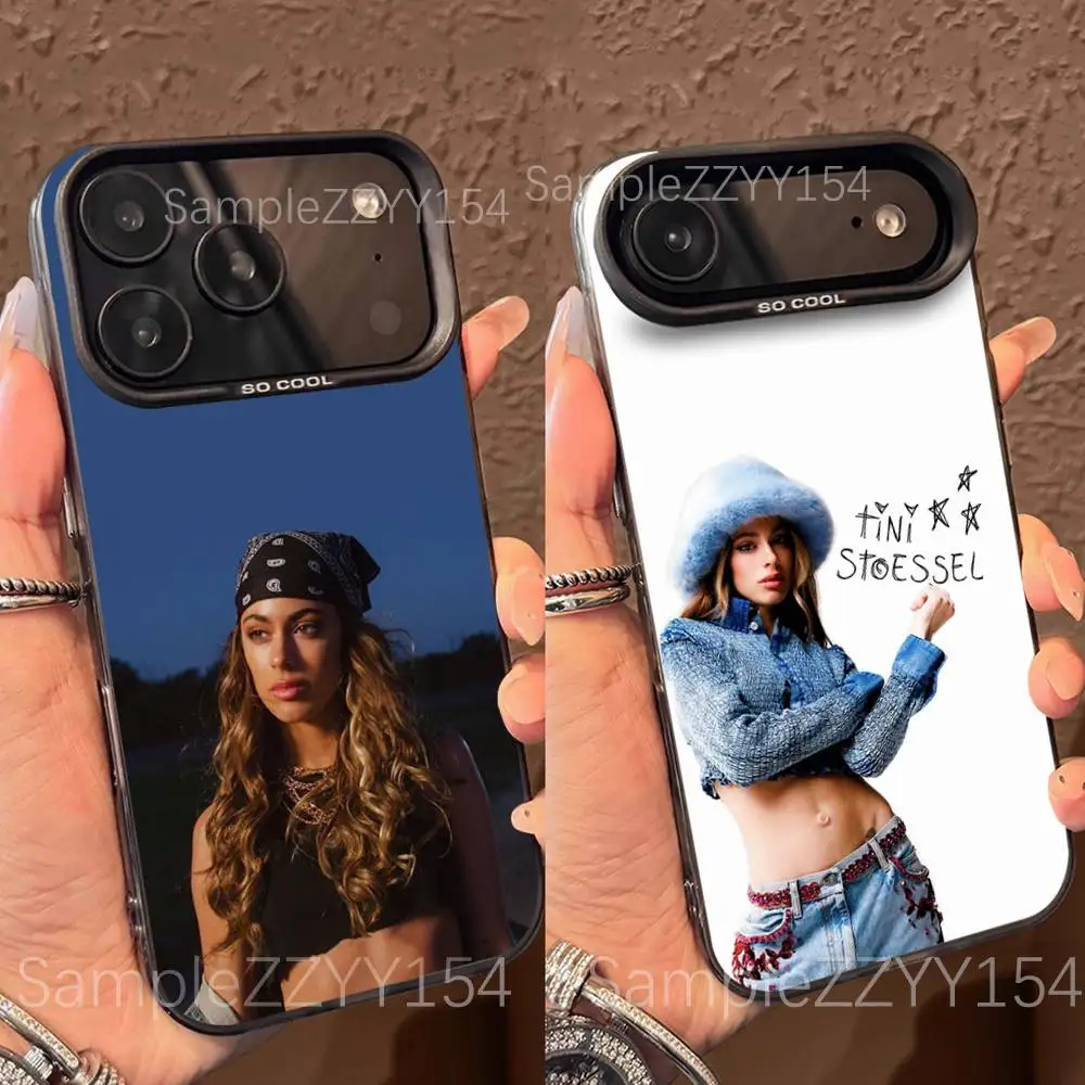 

Tini Stoessel Black Out Phone Case For iPhone 17,16,15,14,13,12,X,8,Pro,Max,Plus,E,SE4,Air,Mini Black IMD Matte