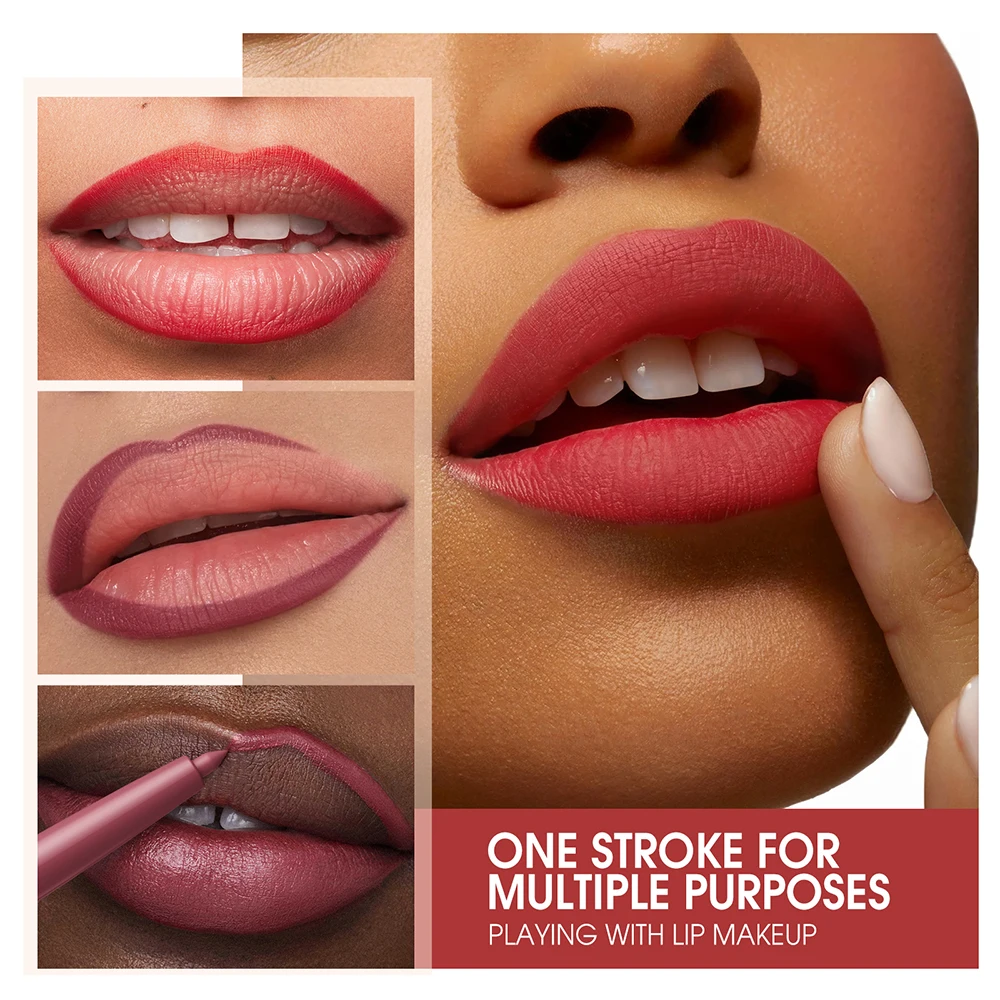 AVIERLL Matte Lip Liner, lápis de batom de longa duração, à prova d'água e fácil de aplicar para todos os tipos de pele - perfeito para presentes de feriado!