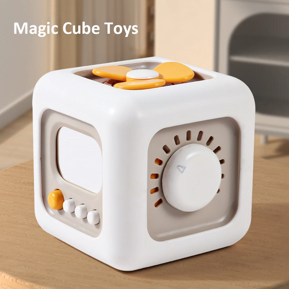 6 In 1 Magic Cube Toys Multi-functional Graph Cognition Busy Board Educational Toys For Girls Boys Birthday Gifts