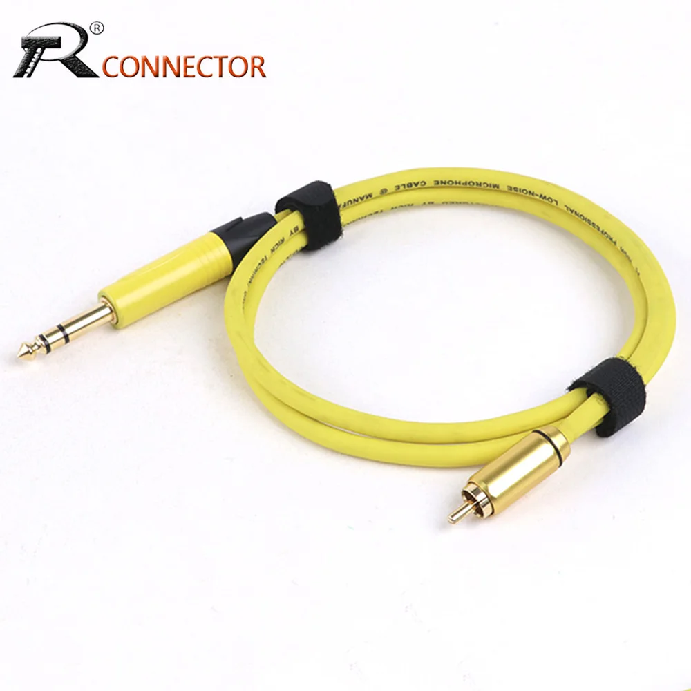 

Кабель 6,35–RCA, штекер TRS Jack 6,35 мм к штекера RCA, стереоаудиокабель-адаптер, совместимый с усилителем, микшерной консолью, динамиком