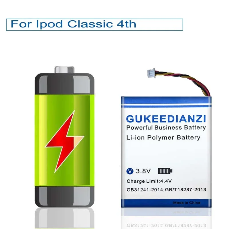 616-0206 616-0183 1500mAh High Capacity Mp3 Player Battery For Apple Ipod Classic 4th gen/Photo U2 A1059 20 40GB