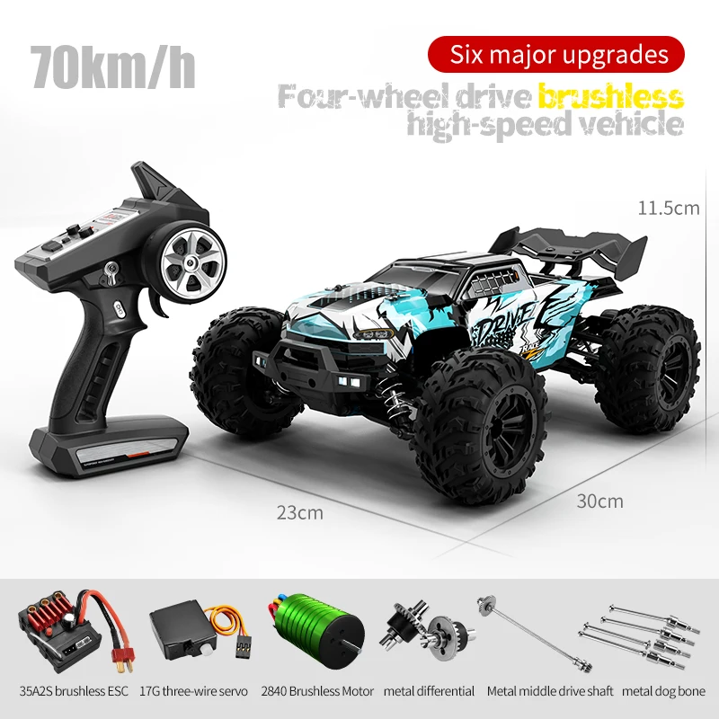 1:16 PRO 75 KM/u Hoge-snelheids Borstelloze Bestuurde Auto Borstelloze Vierwielaangedreven Auto Off-road Drift Auto - afbeelding 2