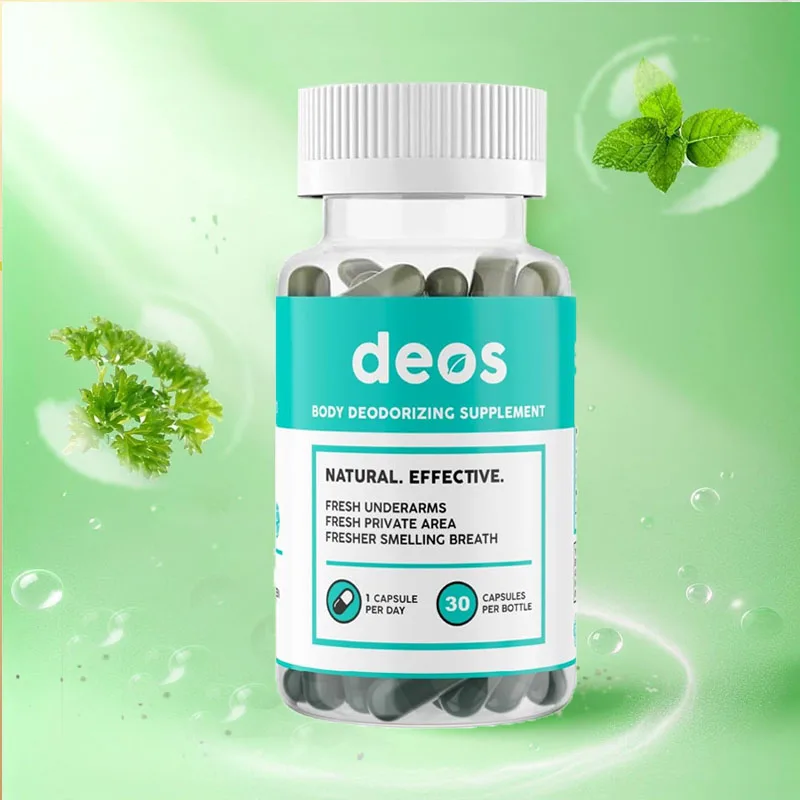 Pastillas de clorofila para controlar los olores naturales, 30 cápsulas, para frescura de cabeza a punta, desodorante interno, suplemento, Control de clorofila