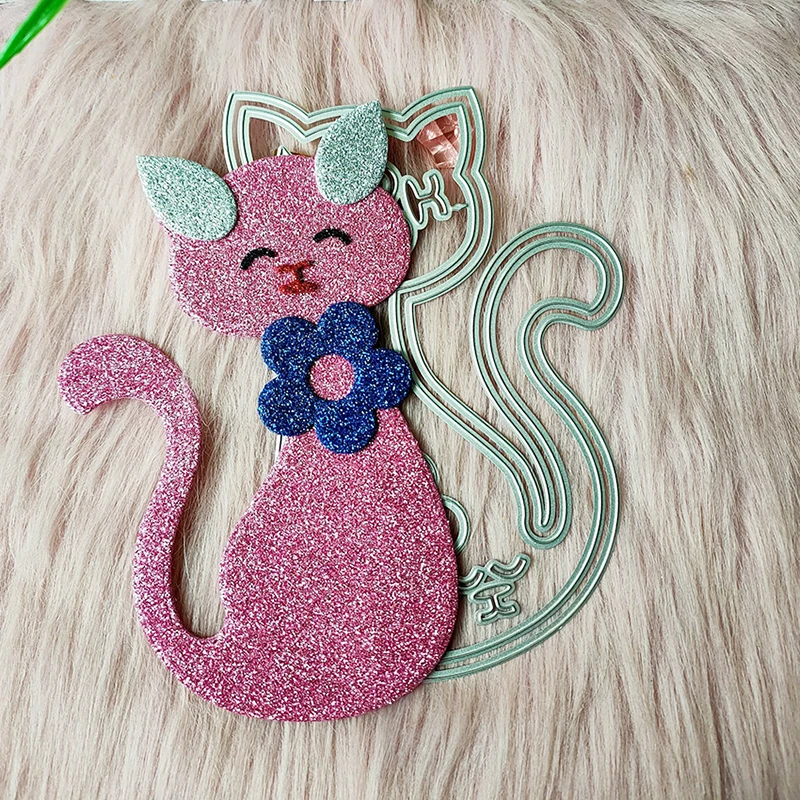 

Новинка, 2 шт., металлическая форма для резки кошек, украшение для альбомов, тисненое украшение для фотоальбома, изготовление карточек, сделай сам, ремесла