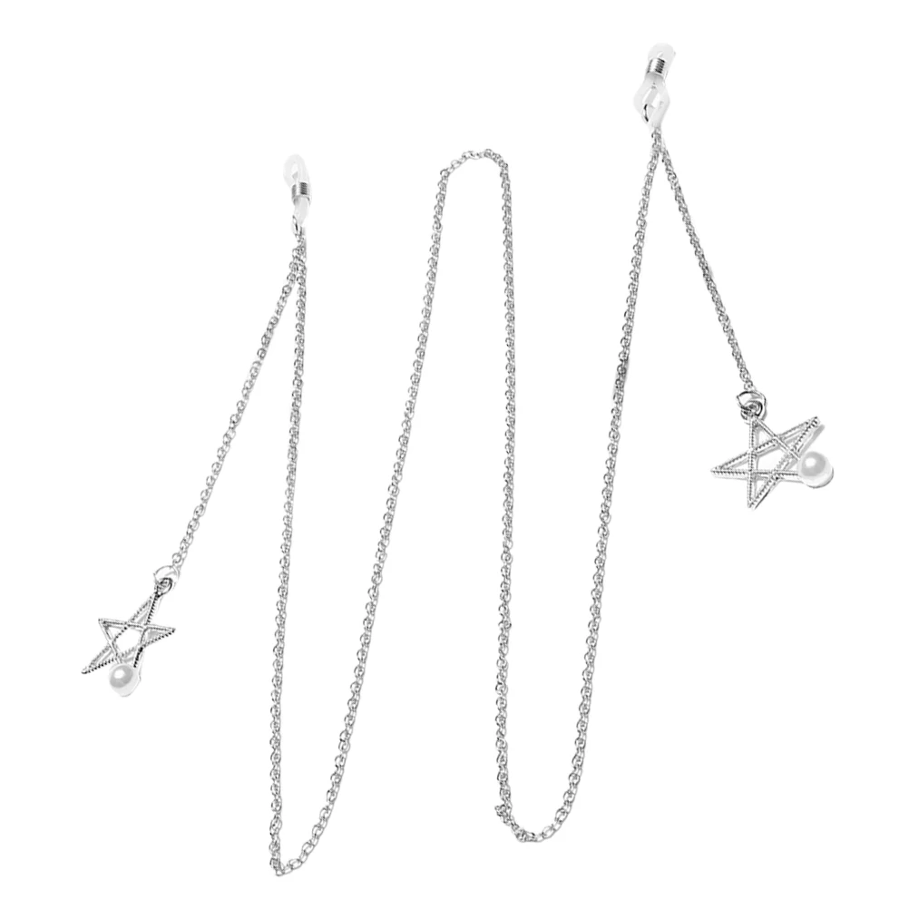 

Stylish Anti slip Metal Glasses Chain Pearl Star Pendant Eyewear Holder Women Sunglasses Strap Lanyard Necklace