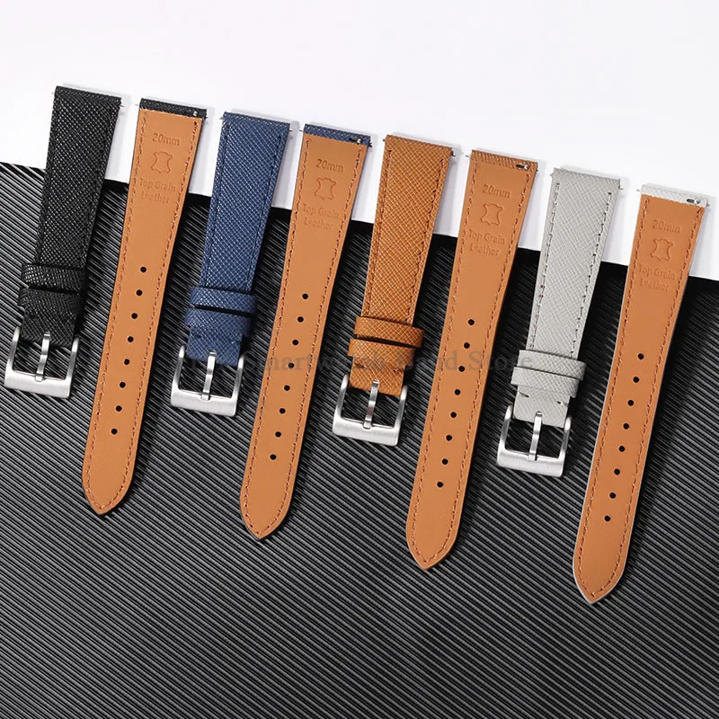 18mm 20mm Leather Watch Strap for DW Watch Band for seiko for Huawei Watch GT2 GT3 for Garmin Bracelet Quick Release Wrist Band