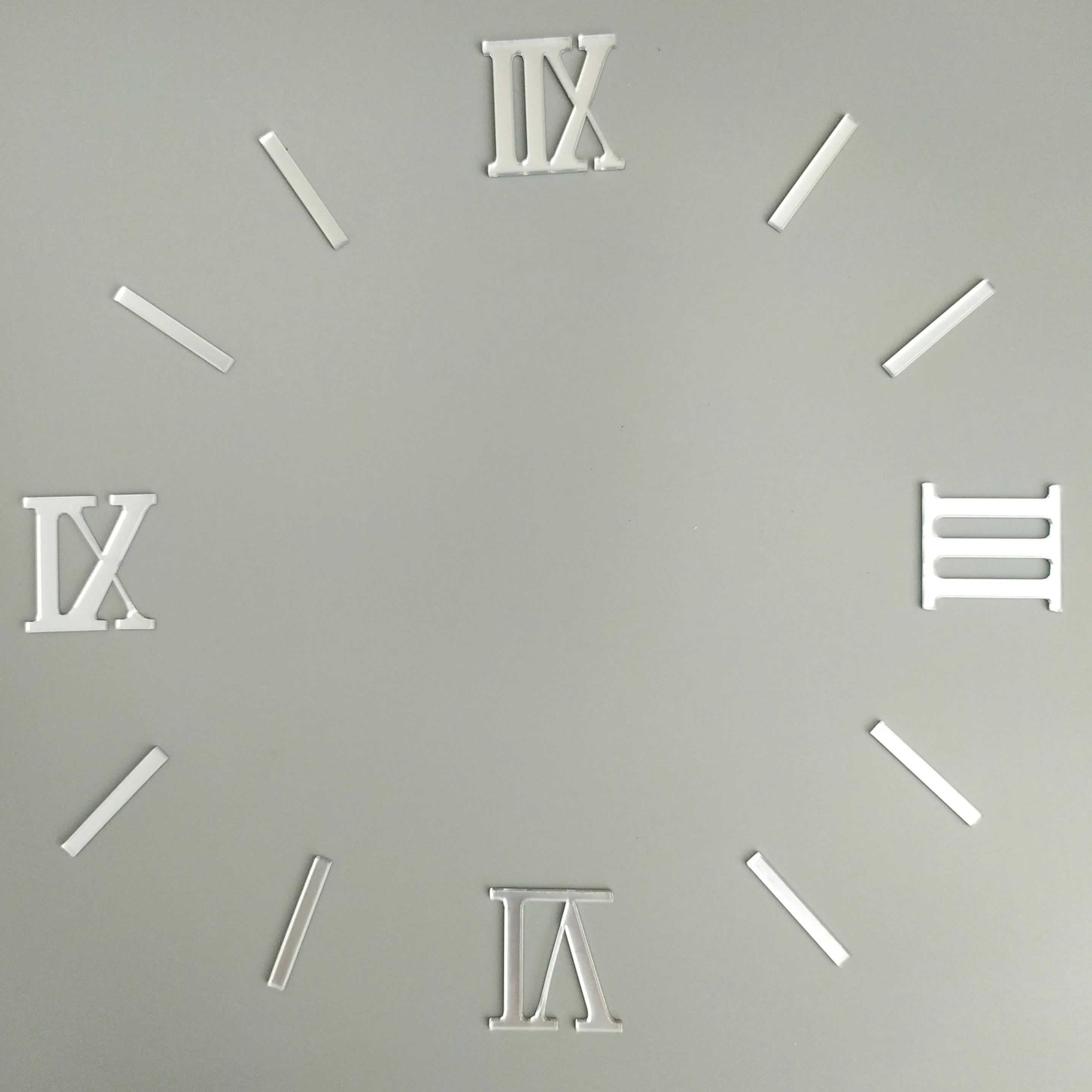 3D Self‑Adhesive Acrylic Roman Numerals Clock Numbers Stickers Black Silver Gold With Protective Film DIY Wall Clock Replacement