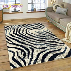 Colorful Zebra Stripe Leopard Tiger Carpet Rug for Bedroom Living Room Home Sofa Decoration,Children Game Large Decor Floor Mat