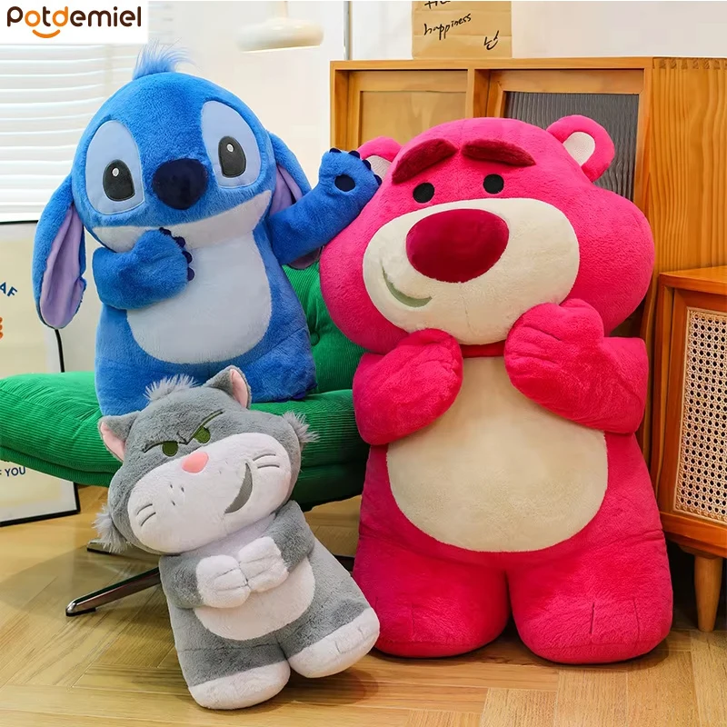 

New 30/50cm Stitch Strawberry Bear Series Plush Toy Halloween Decoration Lucifer Doll Children Sleeping Companion Gift Pillow
