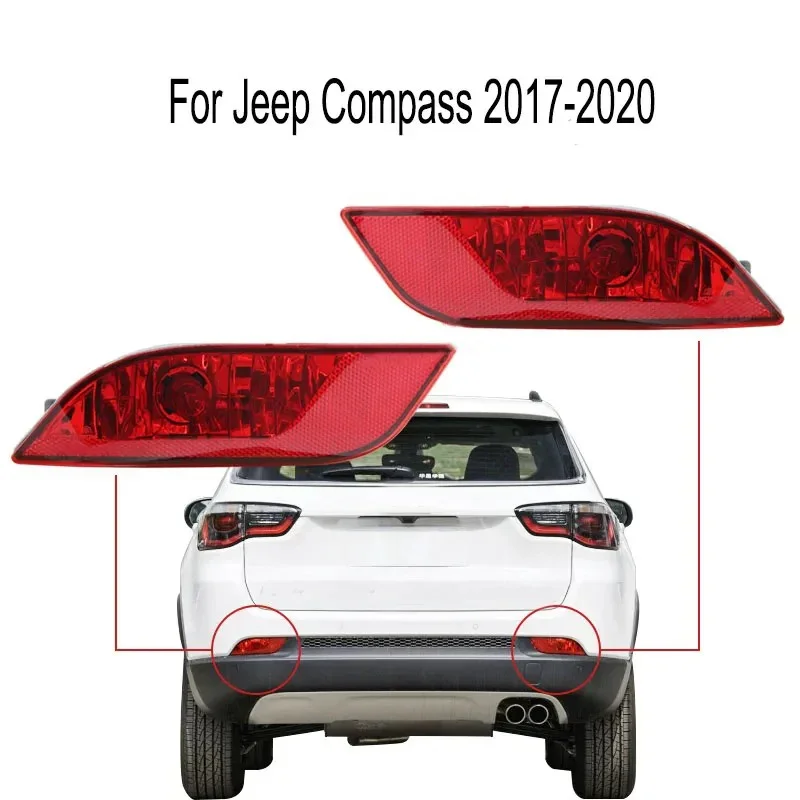 

Rear Bumper Light Tail Brake Reflector Lamp for Jeep Compass 2017-2020 55112674AA 55112675AA