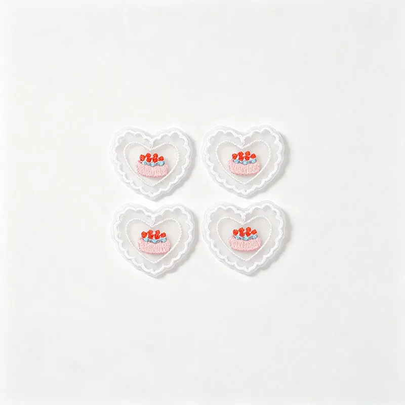 10 Stück 13-50mm Niedliche Spitzenstickerei-Stoffaufnäher, Blumen-Aufkleber, DIY-Kleidungs- und Taschendekorationen cp3904 – Detail 13