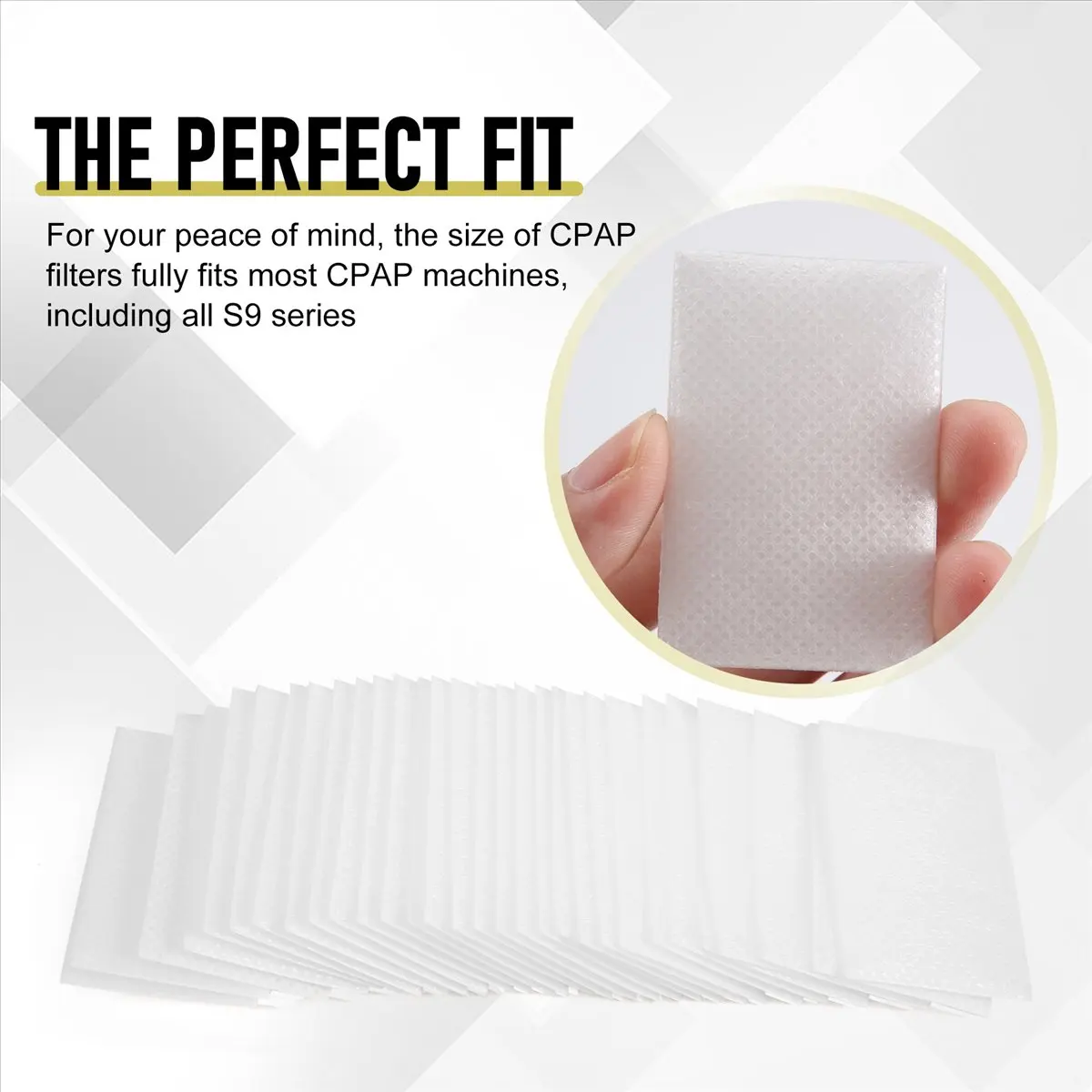 F-DJDL-30Pcs Disposable Air Filters Premium Disposable Universal Replacement Filters for AirSense 10 AirCurve10 S9