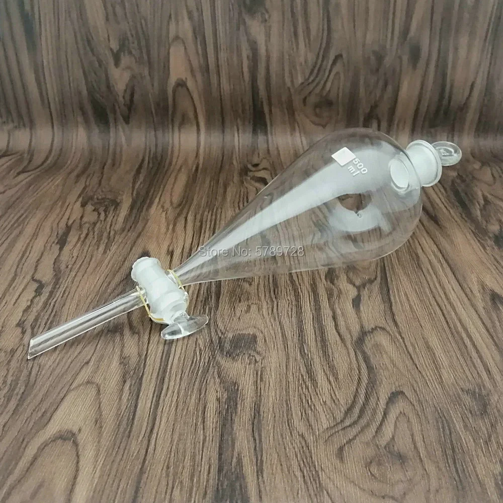 Laboratory 60 to 1000ml Glass Pear-Shaped Separatory Funnel  Dropping funnel Used to Eurify  Essential Oil  Chemical Experiment