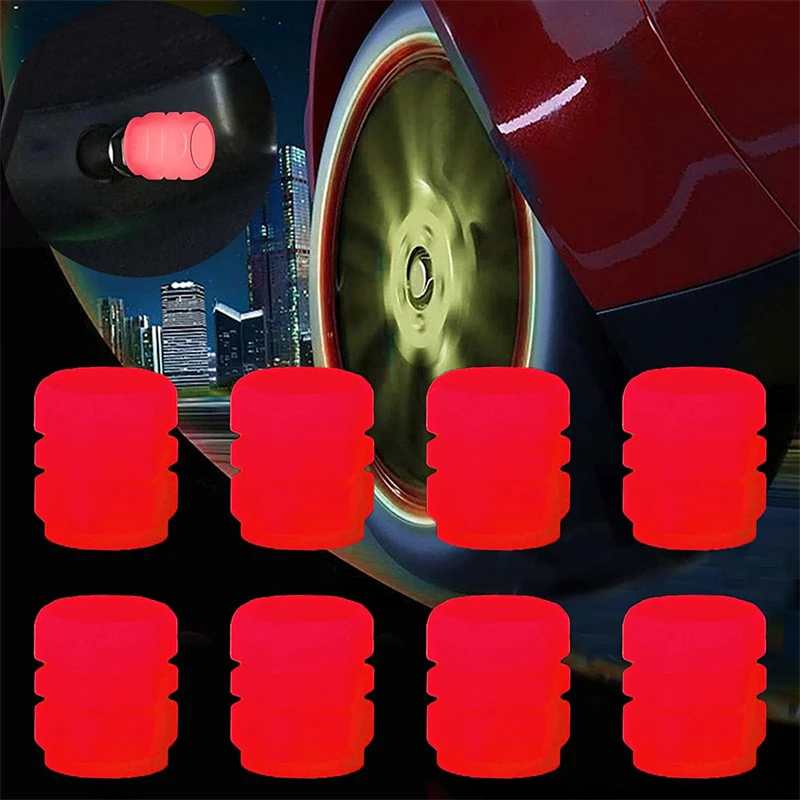 

Luminous Tire Valve Caps 4/8/16Pcs Red Car Motorcycle Glowing Valve Cover Car Tire Wheel Hub Styling Tool Auto Accessories