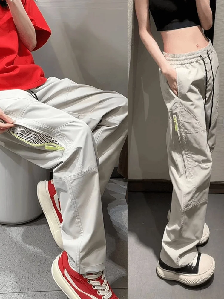 

American Sle Casual Breathable Me Qui Dry Straight Leg Wide Leg Workwear Pants Men Women Early Autumn New Sle Diagona...