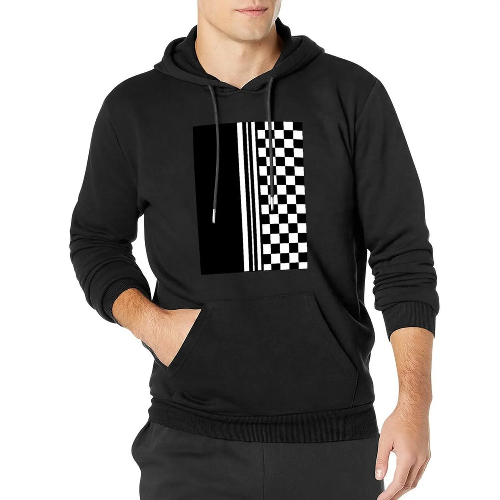 

Stylish black and white ska inspired Pullover Hoodie winter clothes new in hoodies & sweat-shirt