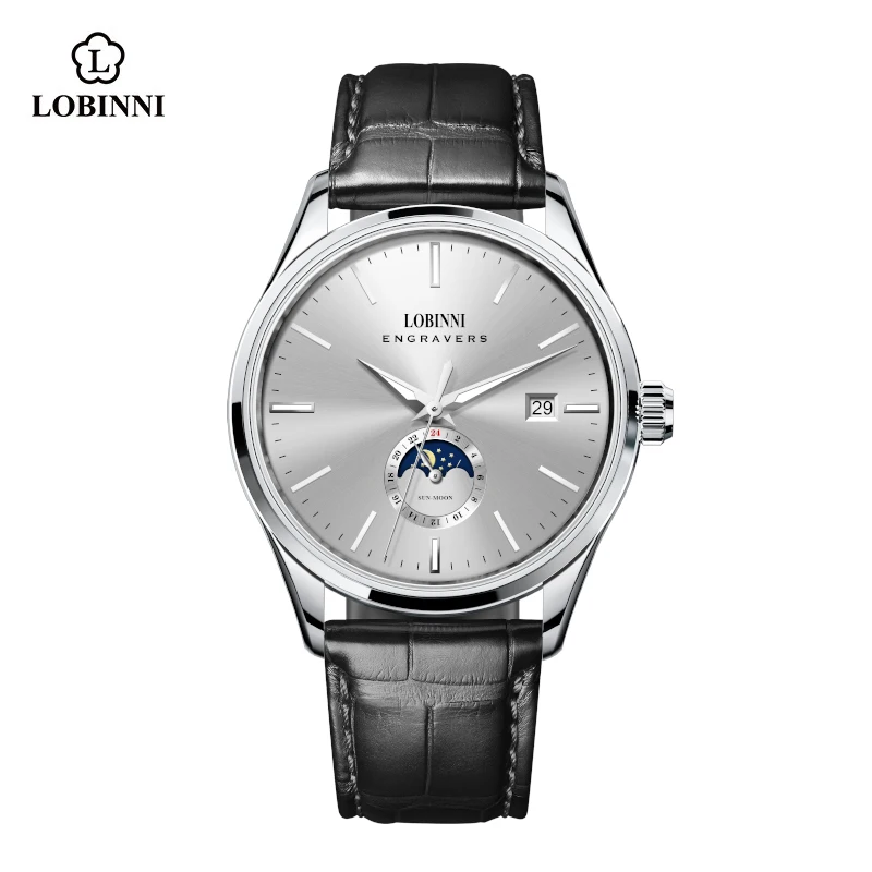 LOBINNI Luxury Type Men Dress Wrist Watch SHB10 Movement 40.5mm Dial Leather Automatic Watches Mechanical
