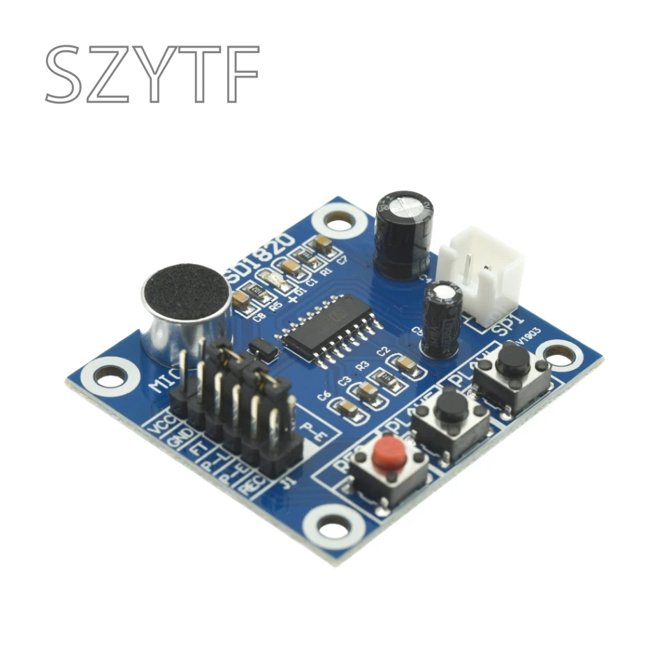 ISD1820 Recording Voice Module Voice Module Recording And Playing Voice Module The Microphone Head On The Board Delivers 0.5W Sp