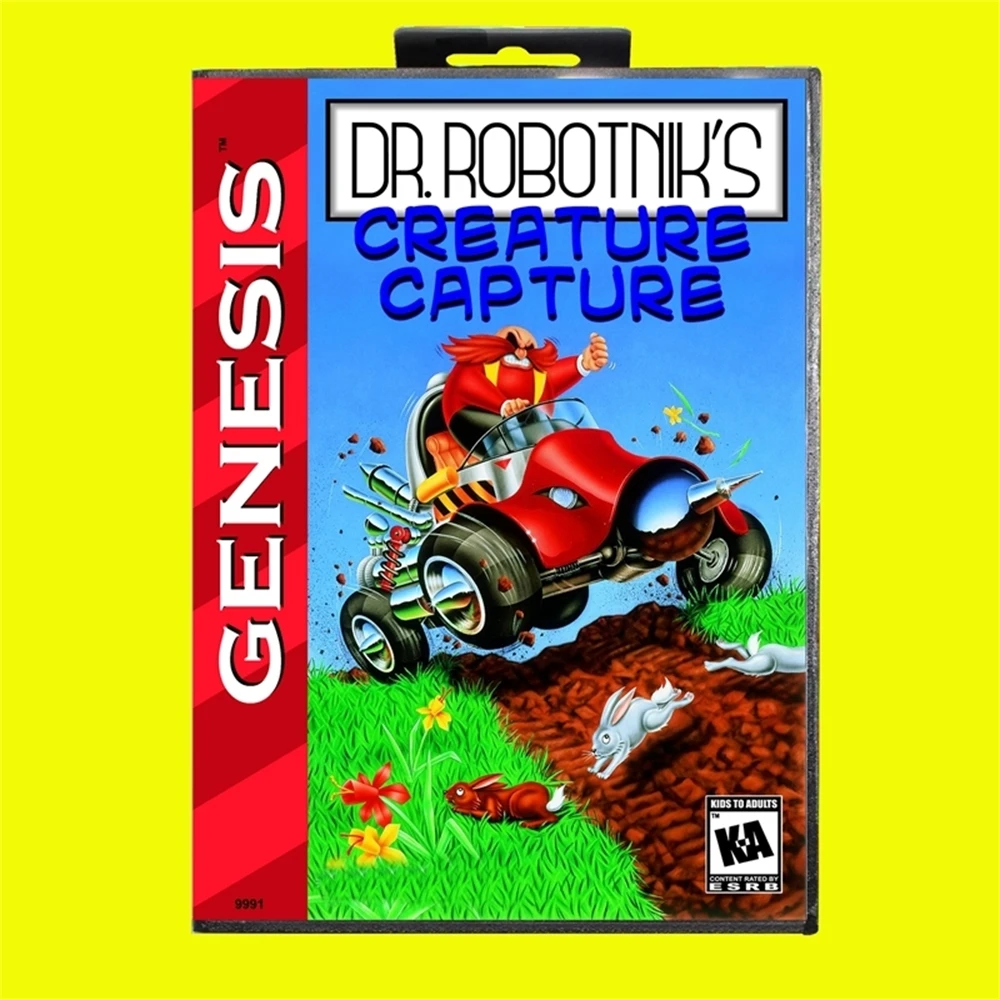 Keluaran baru Dr Robotniks Creature Capture Game Cartridge 16 Bit MD kartu Game dengan kotak ritel untuk Sega Mega Drive