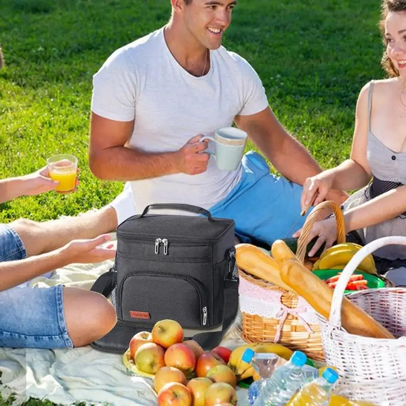 

Leakproof Cooler Tote Bags Cooler High Capacity Lunch Box Women's Lunch Bags Work Reusable With Shoulder Strap Leakproof For