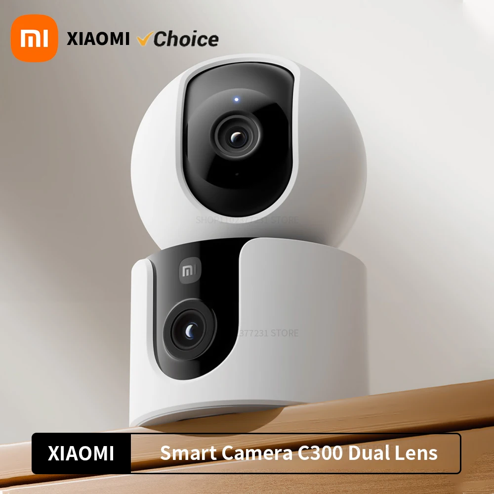 Xiaomi C300 Smart Camera Dual Lens PTZ 360° AI Detection 3 Million pixels Full Color Night Vision WiFi 6 Home Security Mi Home